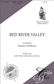 Red River Valley SATB choral sheet music cover Thumbnail